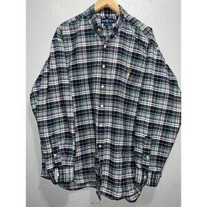 Polo Ralph Lauren Shirt Mens XL Big Brown Plaid Button Down Long Sleeve
